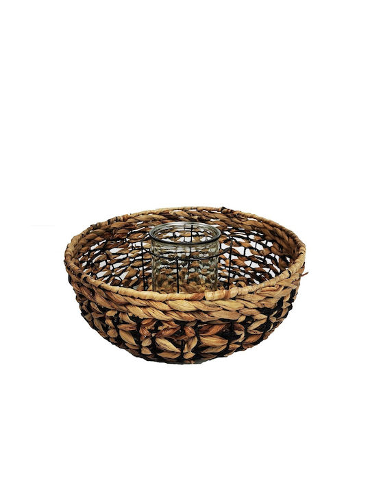 Espiel Tabletop Wicker Lantern Beige 39cm