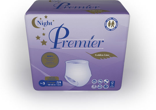 Mediform Premier Night Golden Line Πάνες Βρακάκι Ακράτειας Large 14τμχ