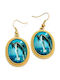 Kostibas Fashion Earrings Gold Plated with Stones
