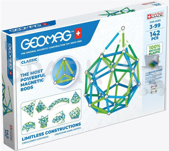 Geomag Geomag Magnetic Construction Toy Classic 142pcs Pf.510..00