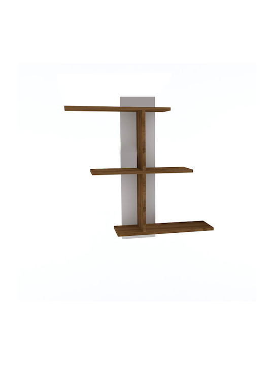 Shelf Wall Norman Walnut-white 110x19.5x90cm