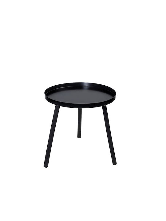 Round Side Table Black L40xW40xH42cm