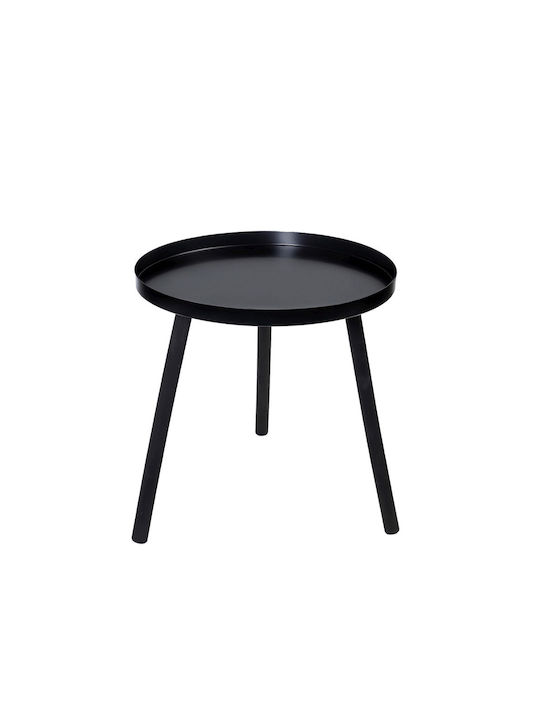 Round Side Table Black L40xW40xH60cm