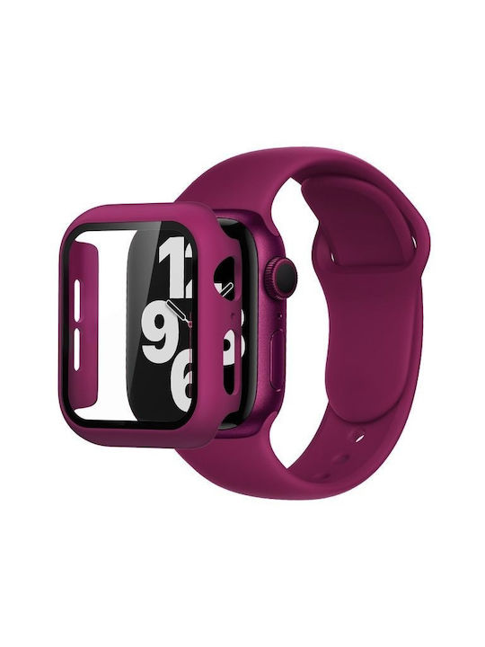 Πλαστική Θήκη σε Μπορντό χρώμα για Apple Watch Series 7 41mm