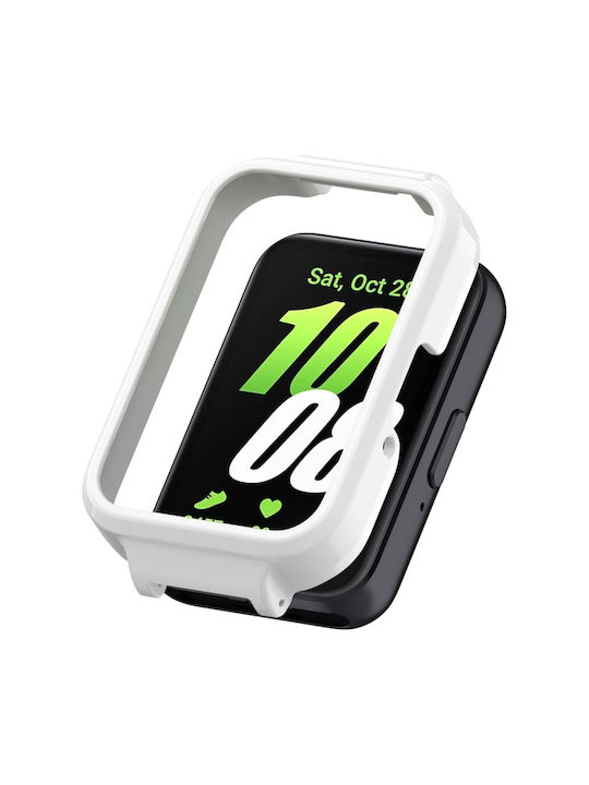 Κάλυψης Carcasă de Plastic în culoarea Alb pentru Samsung Galaxy Fit 3