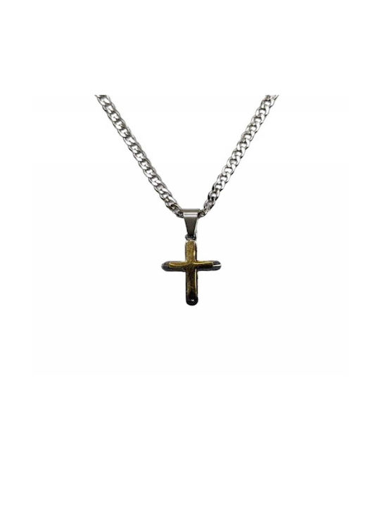 Kostibas Fashion Cross from Steel with Chain