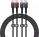 Baseus Cafule USB 2.0 Cable USB-C male - USB-C 100W Κόκκινο 1m
