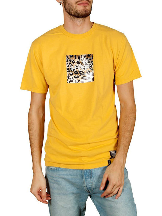HUF T-shirt Bărbătesc cu Mânecă Scurtă Galben