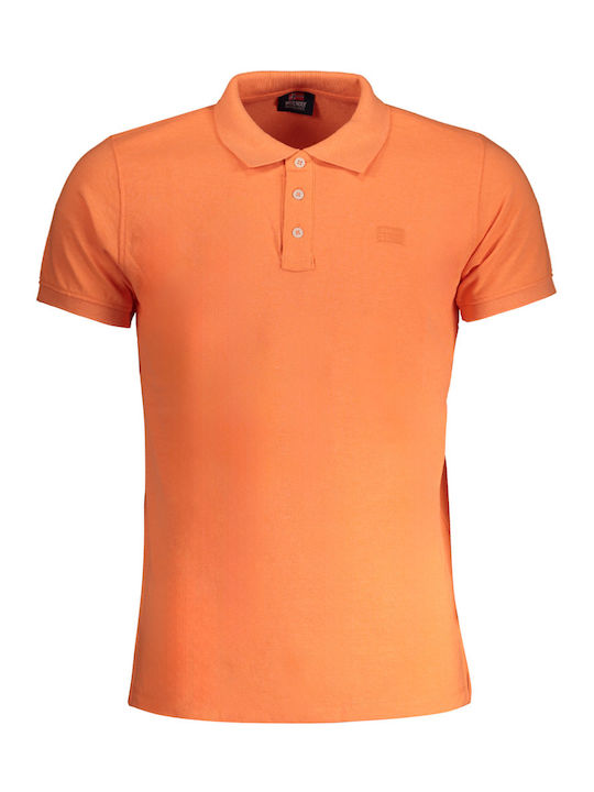 Squola Nautica Italiana Bluza Bărbătească cu Mânecă Scurtă Polo Orange