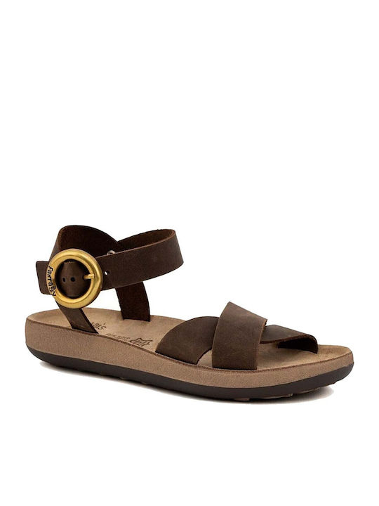 Fantasy Sandals Δερμάτινα Γυναικεία Σανδάλια Ταμπά