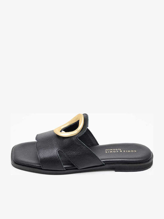 Komis & Komis Sandale Casual Damă Din Piele Negre
