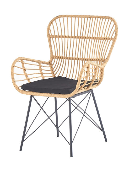 Outdoor Armchair Metallic Sombra Brown 2pcs 59.5x52x59cm