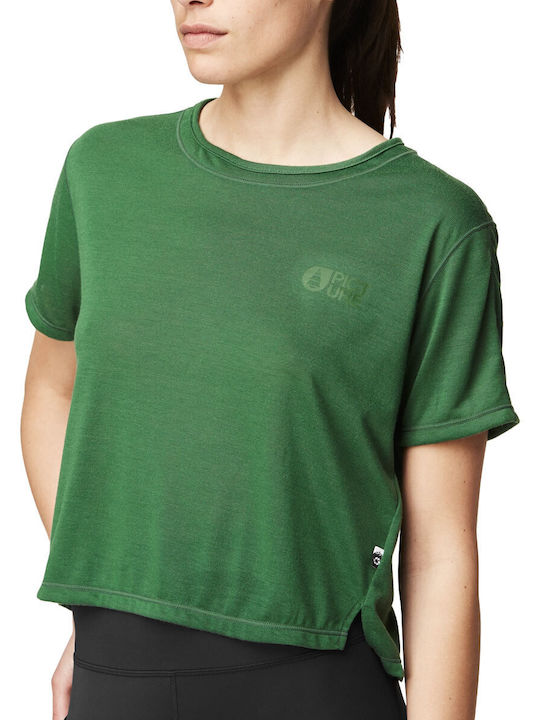 Picture Organic Clothing Women's Athletic T-shirt Fast Drying Green