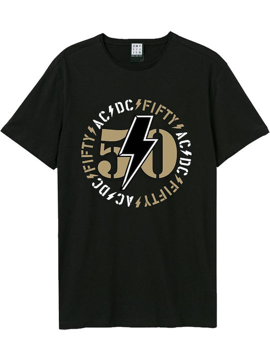 Amplified Classic T-shirt AC/DC Μαύρο Βαμβακερό