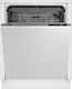 Beko Напълно вградена съдомиялна машина за 15 комплекта Ш59.8xВ81.8см.