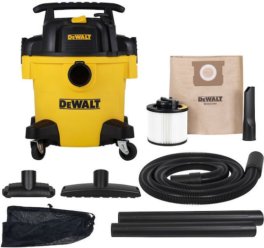 DEWALT Σκούπα Υγρών / Στερεών 1050W με Πλαστικό Κάδο 20lt