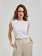 Moodo Women's Blouse Sleeveless White