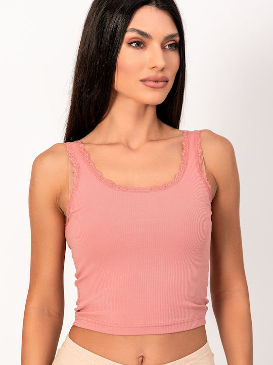 Kota Damen Crop Top Baumwolle mit Trägern Rotten Apple