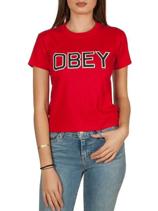 Obey Femeie Tricou Red