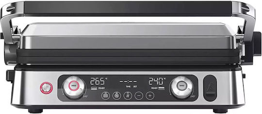 Braun MultiGrill 9 Pro Tabletop Electric Grill Ribbed Plate 2200W with Lid and Adjustable Thermostat 37cmx23cmcm