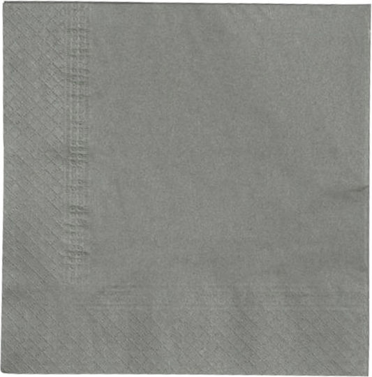 Πακέτο 100 Χαρτοπετσέτες Airlaid 2φ 33x33cm 55γρ Ασημί Ns Natural Soft Ns.2-172