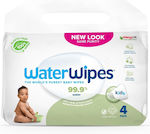 WaterWipes Baby Wipes with 99.9% Water, without Alcohol & Parabens 4x60pcs