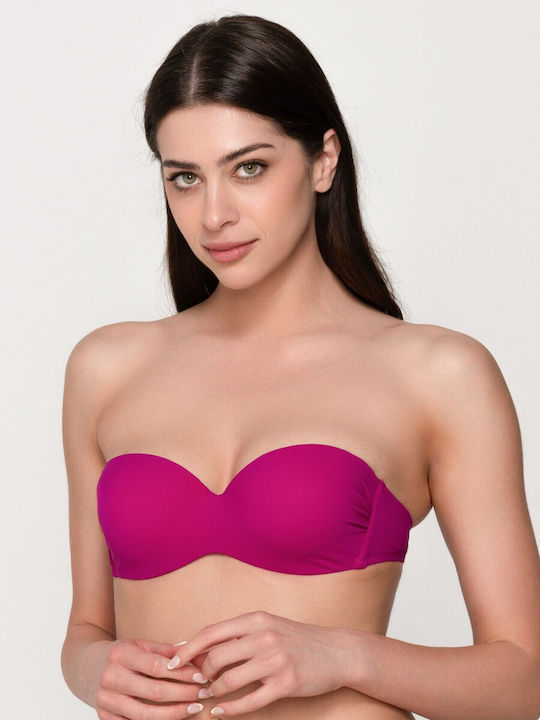 Luna Sense Fără bretele Top bikini Cyclamen