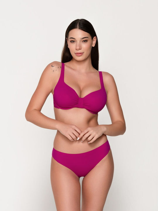 Luna Bikini Bra Sense with Adjustable Straps Cyclamen