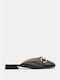 Mules Loafers Διακοσμητική Αγκράφα 4255501-μαύρο
