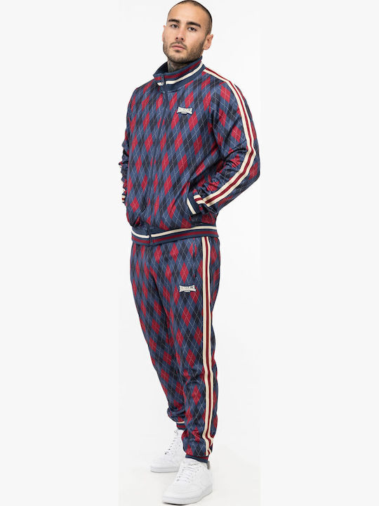Ανδρικό Πολυεστερικό Σετ Φόρμα & Ζακέτα Lonsdale Redford Slim Fit Navy Red