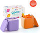 Omie Παιδικό Σετ Φαγητοδοχείου Purple/Orange 2τμχ