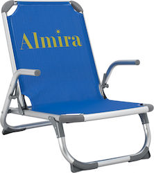 HomeMarkt Small Chair Beach Aluminium with High Back Orange 56x70x66cm