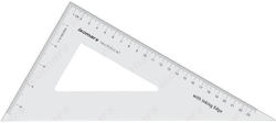 Isomars Ορθογώνιο Τρίγωνο 20cm Διαφανές 60° Μοιρών Πατούρα