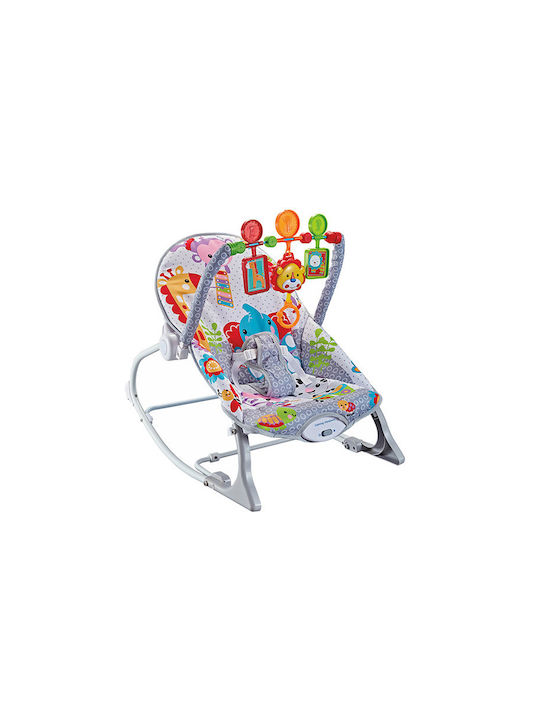 Electric Baby Relax 2 in 1 Ζωάκια with Music and Vibration Gray for Child up to 18kg