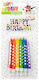 Trend Κερια Πλαστικη Βαση Rainbow Fun 12τεμ