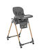 Kikka Boo Olive Foldable Highchair with Adjustable Height Dark Grey