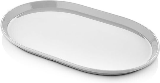 Atlas Melamin Servierplatte Oval Melamin Weiß 28x17cm 1Stück