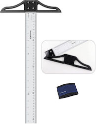 Isomars Kunststoff Klappbares T-Quadrat 60x5,5x0,5cm