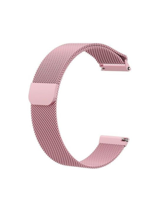 Universal Metal Watch Strap 20mm Pink