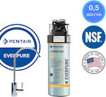 Pentair QL3B Water Filtration System Single Under Sink with Replacement Filter Pentair Everpure AC 0,5μm 57-0040