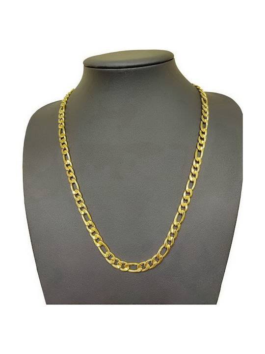 Kostibas Fashion Αλυσίδα Λαιμού από Ατσάλι Επιχρυσωμένη Μήκους 60cm