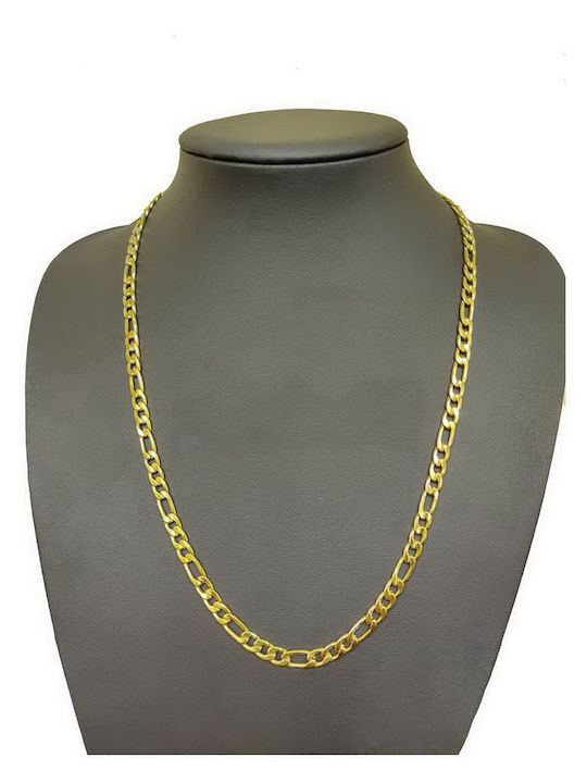 Kostibas Fashion Αλυσίδα Λαιμού από Ατσάλι Επιχρυσωμένη Μήκους 60cm