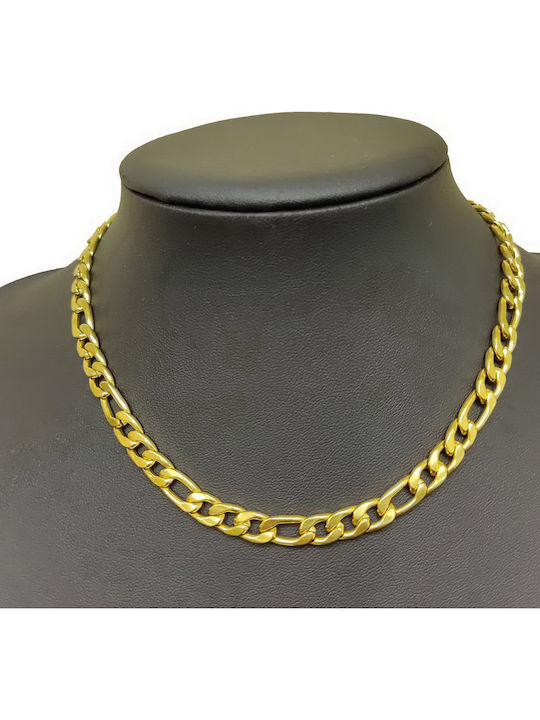 Kostibas Fashion Chain Neck made of Steel Gold-plated Length 40cm