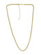 Kostibas Fashion Chain Neck made of Steel Gold-plated Length 58cm