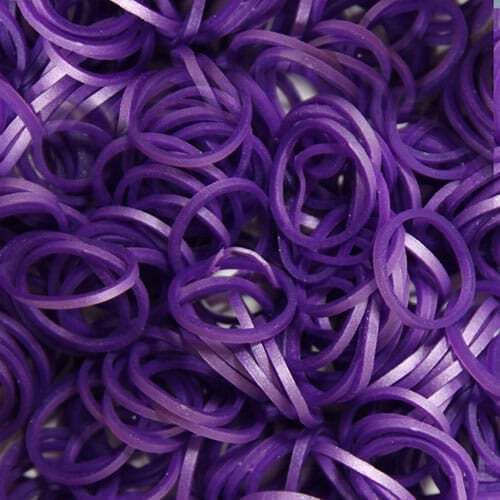Elastic Rainbow Loom Metalic Violet-300 Bucăți