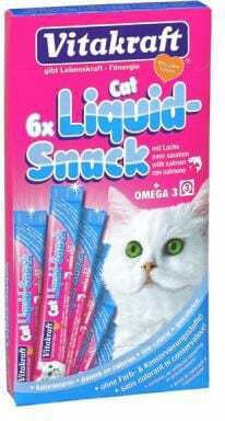 Vitakraft Flüssige Snacks für Katzen Lachs/Omega3 90g