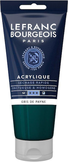Lefranc & Bourgeois 80ml Fine Acrylic Colour 261 Paynes Grey Serie 2