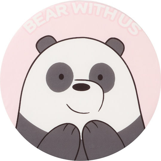 We Bare Bears Кръгла Детска Декоративна Възглавница Розова Ф40см