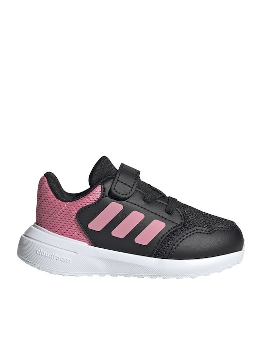 Tensaur Run 3.0 Αθλητικά Παιδικά Παπούτσια Running με Σκρατς Core Black / Bliss Pink / Cloud White