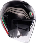 AGV Irides Bologna Matt Black/Tricolore Κράνος Μηχανής Jet ECE 22.06 1500gr